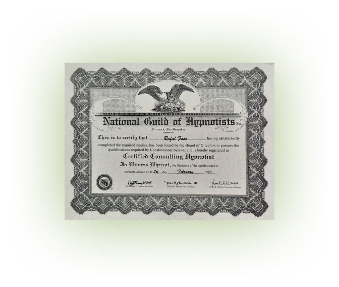 Certyfikat National Guild of Hypnotists