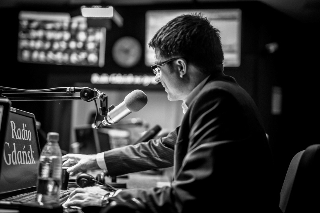 Rafał Foss w studiu Radio Gdańsk